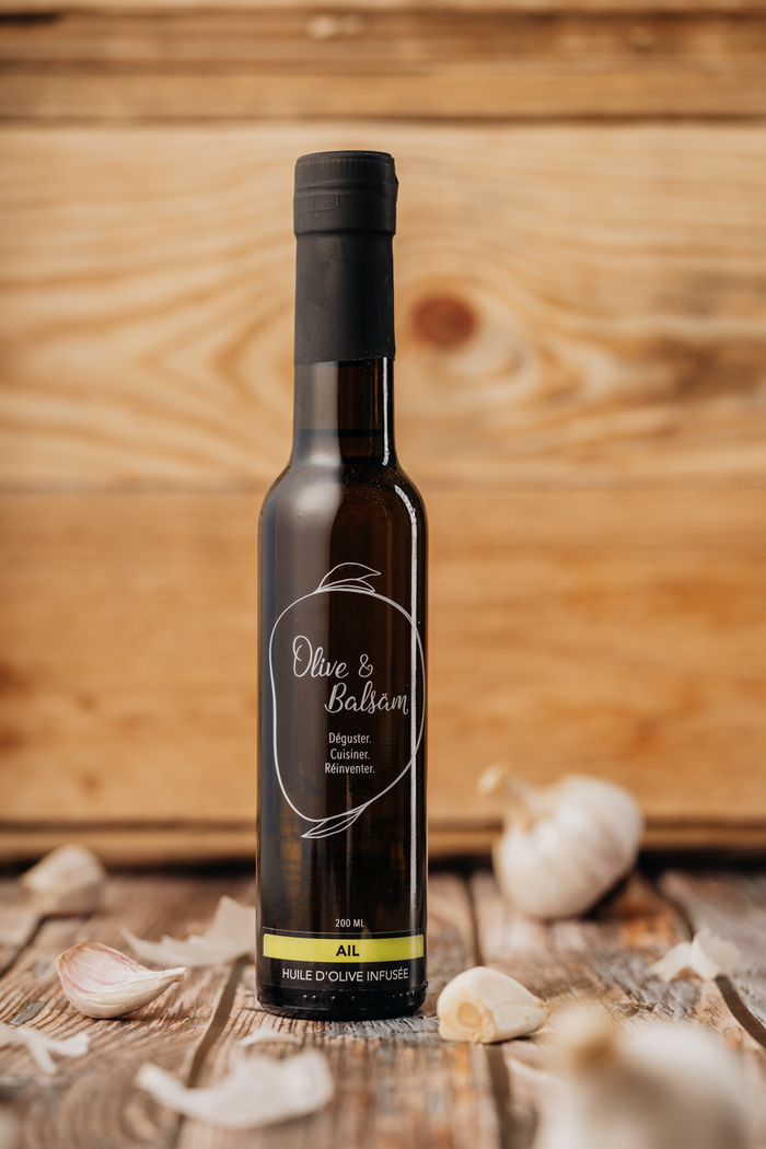 Huile d'olive extra vierge infusée - Ail