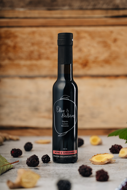 Vinaigre balsamique foncé - Mûre & Gingembre