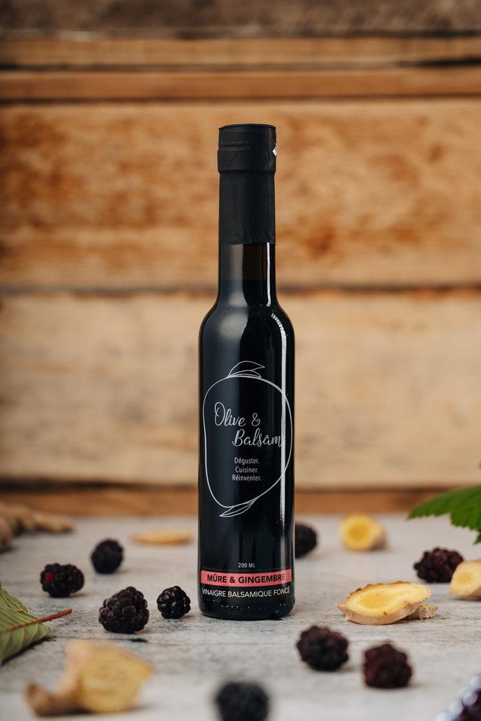 Vinaigre balsamique foncé - Mûre & Gingembre