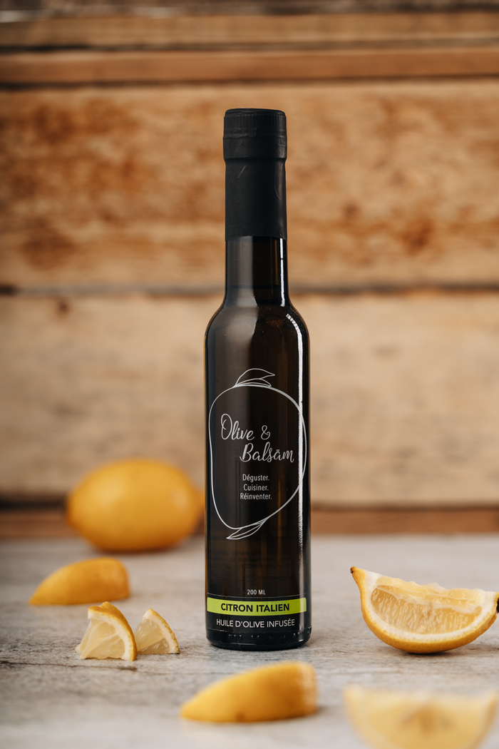 Huile d'olive extra vierge infusée - Citron italien