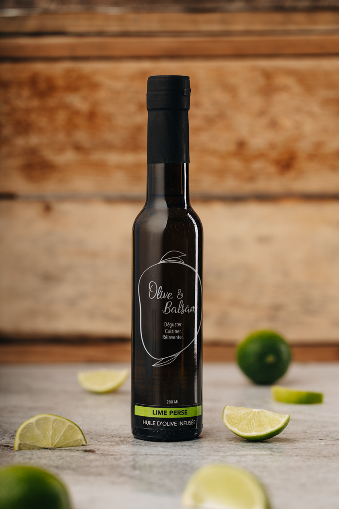 Huile d'olive extra vierge infusée - Lime de perse